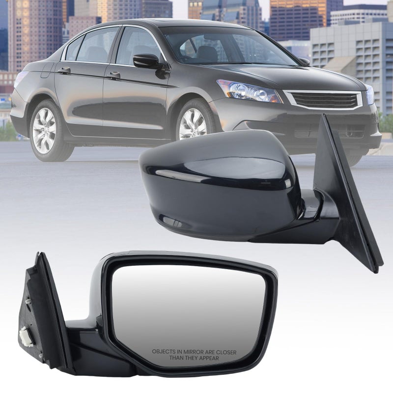 مرآة جانبية للركاب من MOFOAP متوافقة مع هوندا أكورد سيدان 2008 2009 2010 2011 2012 LX LXP مرآة بزجاج كهربائي غير مدفأ قابلة للطي يدويًا استبدال HO13202303 دبابيس