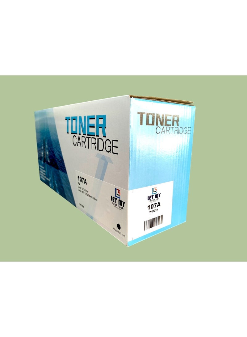 LET MY 107A (W1107A) BLACK TONER CARTRIDGE For HP Laser Jet 107A MFP 137Fnw 107W 135A 135W Printer - Image 2