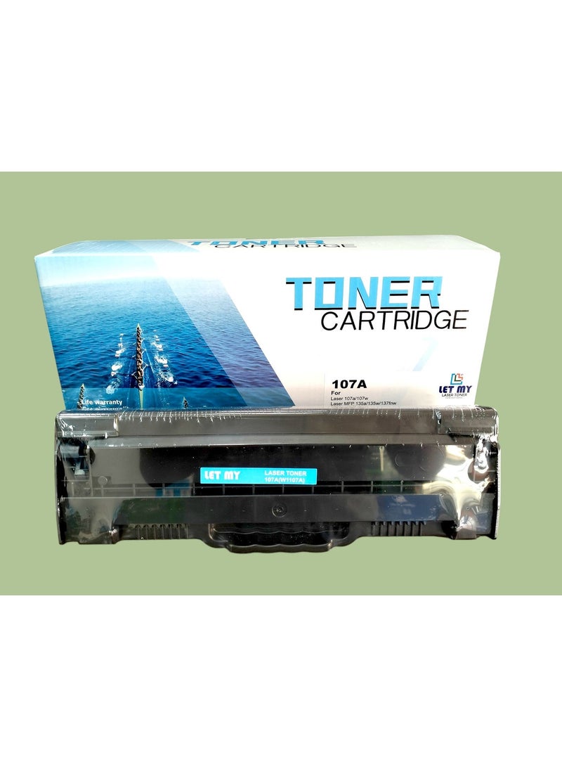 LET MY 107A (W1107A) BLACK TONER CARTRIDGE For HP Laser Jet 107A MFP 137Fnw 107W 135A 135W Printer - Image 4