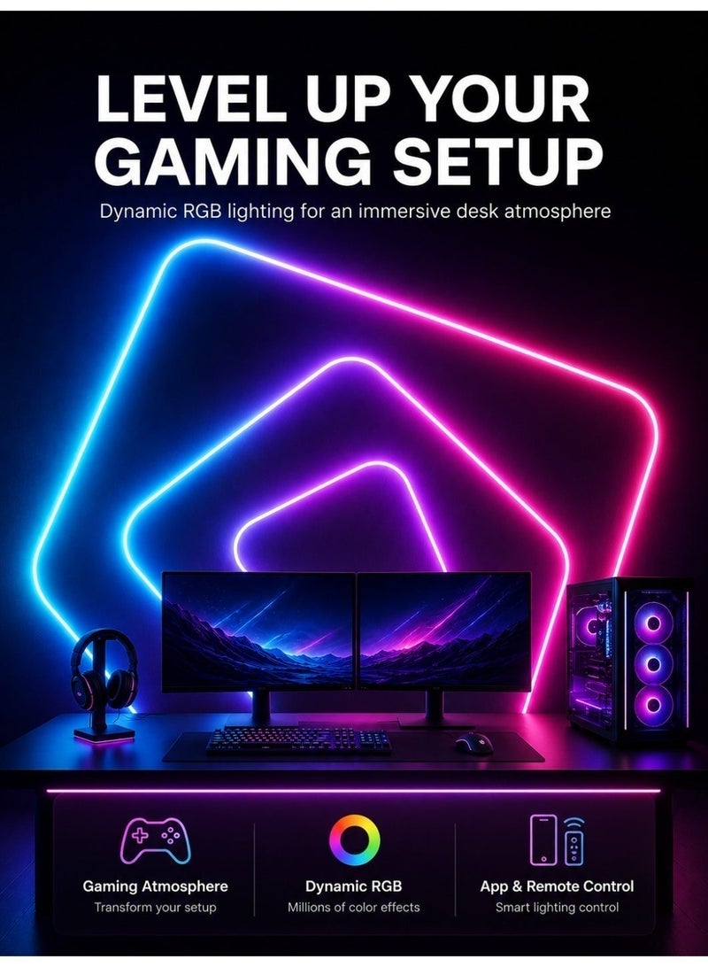 10M RGB LED Neon Rope Light, 5V USB Powered Flexible Silicone Neon Light with Bluetooth App, 24-Key Remote and Inline Control, Music Sync, Timer, 35W, IP68 Waterproof Light Body for Bedroom, Gaming Room, TV Backlight and Decor - Image 3