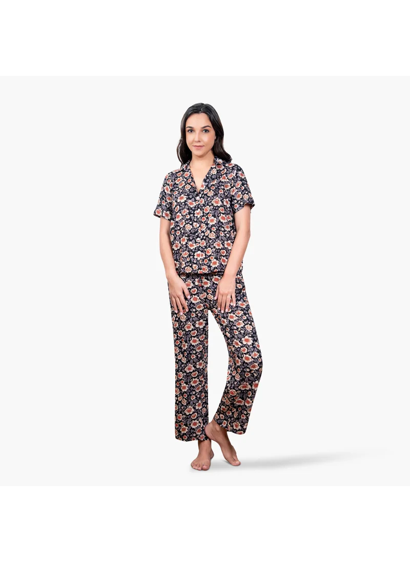 Aadaraya Floral Print Pyjama Set