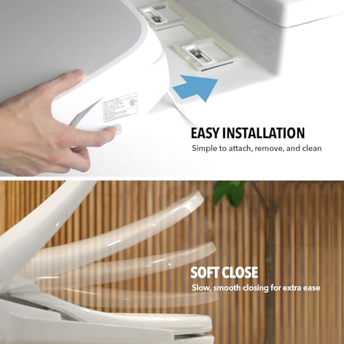 BARUMI BM-4001 Round Bidet Toilet Seat, Smart Heated Seat, Air Dryer, Warm Water & Pressure Control, Self-Cleaning, Child & Eco Mode, Self Cleaning -SS Spray Nozzle with Massage, Soft Close Lid - Image 2