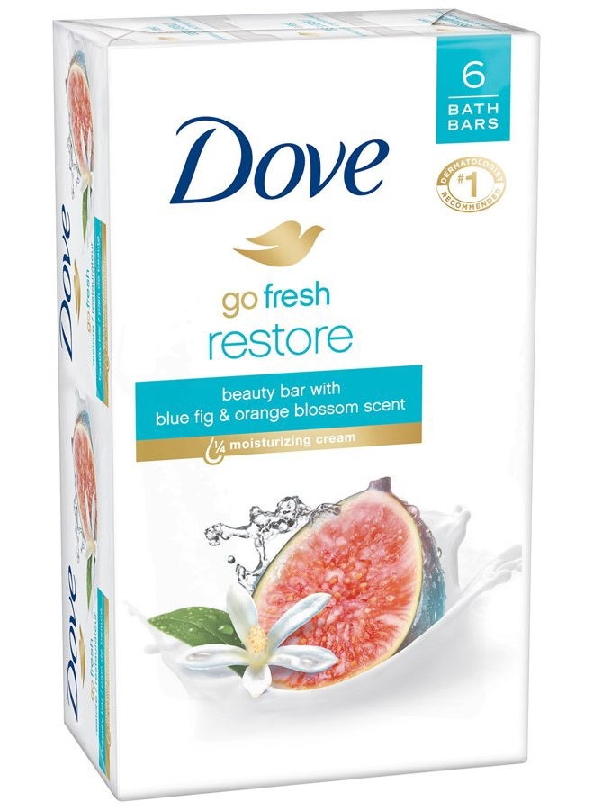 DOVE BAR go fresh Beauty Bar, Restore 4 oz, 6 Bar - Image 1