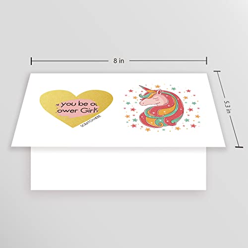 Goroar Flower Girl Proposal Scratch Off Card, Will You Be Our Flower Girl Card, Cute Unicorn Flower Girl Asking Card - Image 2