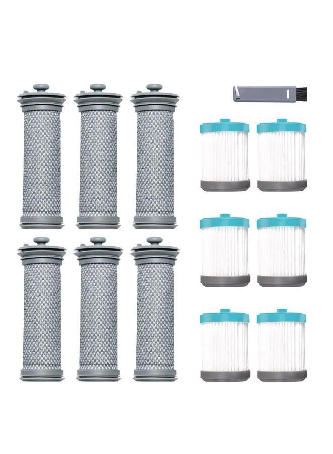 keluke 12 Pack Cordless Vacuum Filter Replacement Compatible with Tineco A10 Hero, A10 Series, A11 Hero, A11 Series, PURE ONE S11, S11 Series, PWRHERO11 Snap, S12 Pro EX,6 Pre Filters & 6 HEPA Filters - Image 1