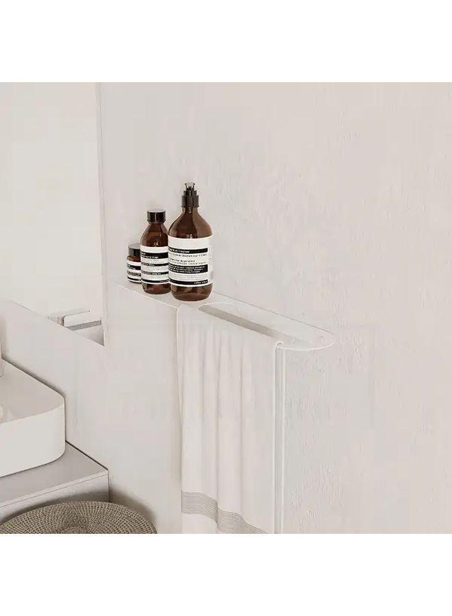 23.6 Inch Black Metal Wall Mounted Towel Rack For Bathroom And Kitchen Hand Towel Holder Bathroom Organizer - Image 5