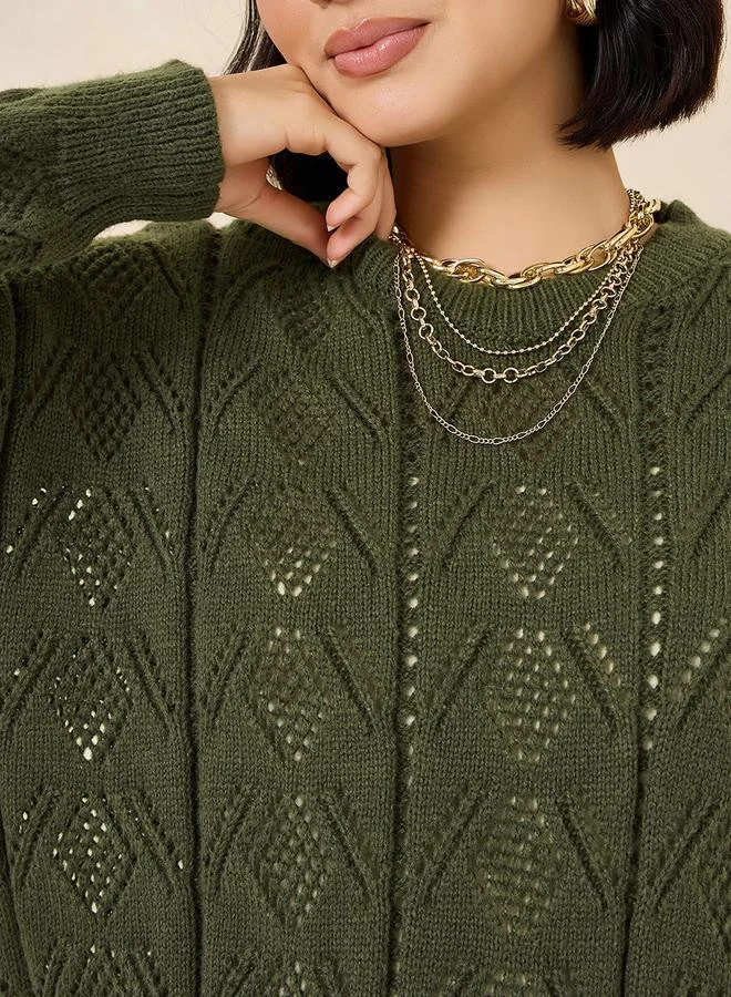 Styli Regular Fit Textured Sweater