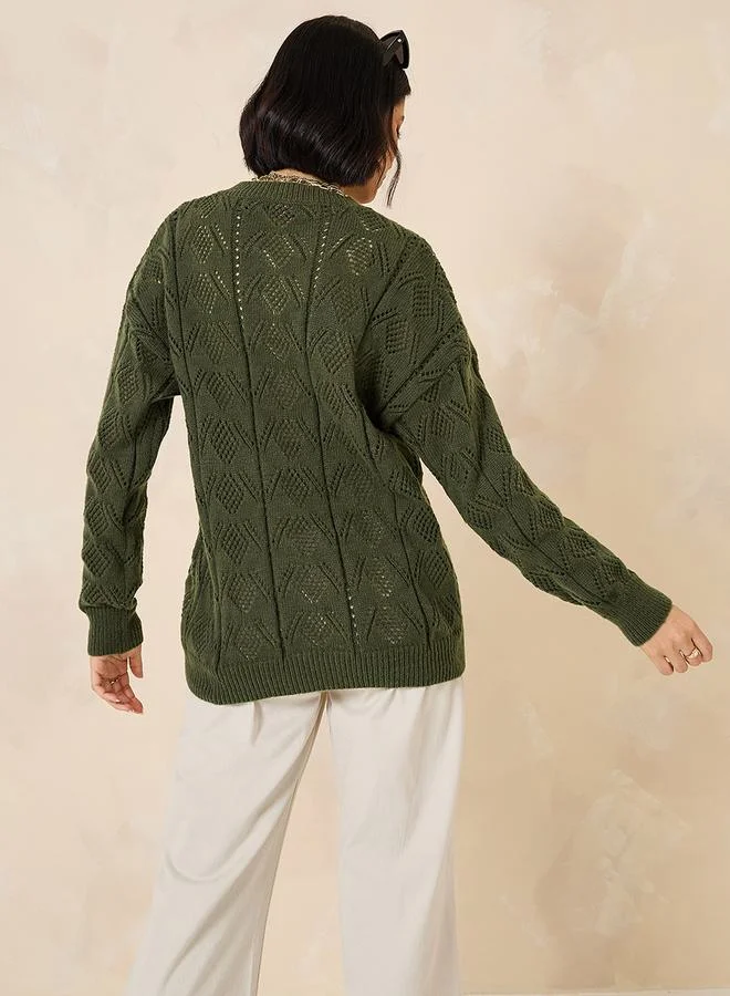 Styli Regular Fit Textured Sweater