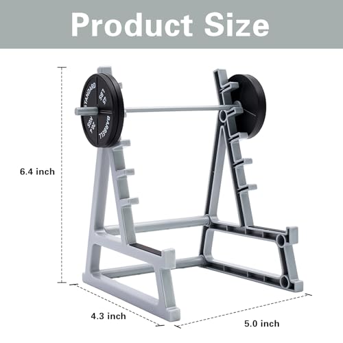 Dexspoeny Squat Rack Pen Holder for Desk, Squat Rack Office Decor, Barbell Rack Pen Holder Gym Theme Unique Organizer, Mini Weight Rack Pencil Holder for Fitness Weightlifting Lovers - Image 2