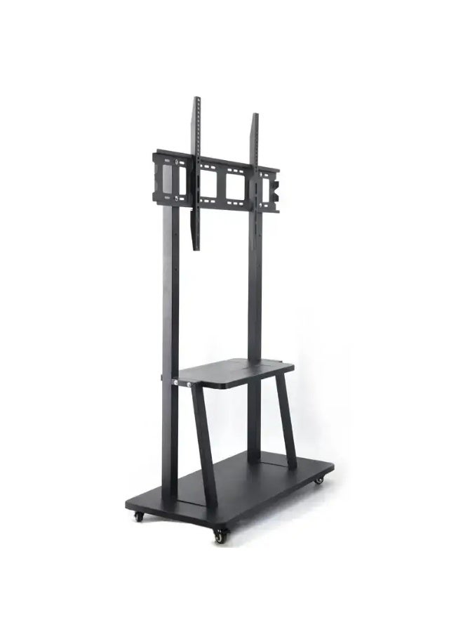 FTTEGO Ultimate KZE58 Mobile TV Floor Stand: 65-86" Support, 180kg Load, Adjustable, Portable | Black - Image 1