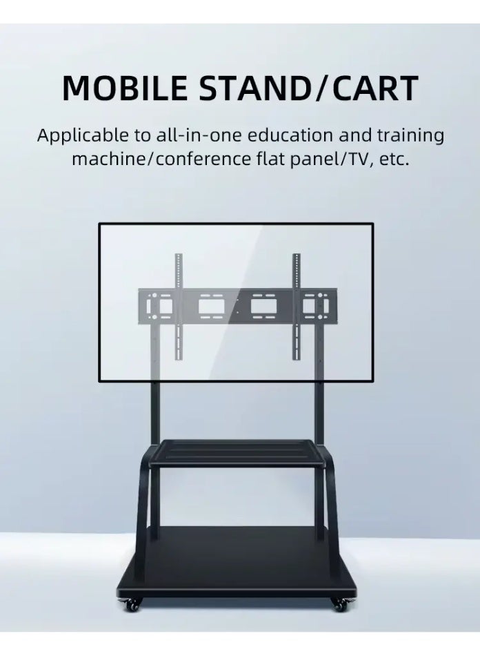 FTTEGO Ultimate KZE58 Mobile TV Floor Stand: 65-86" Support, 180kg Load, Adjustable, Portable | Black - Image 3