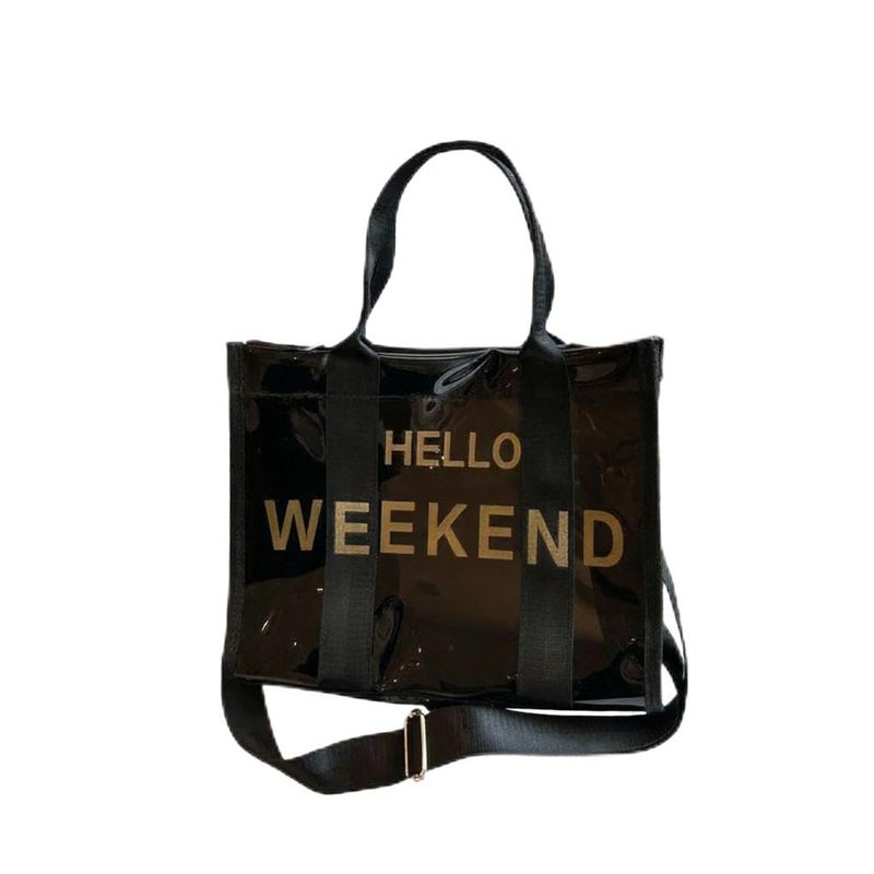 Beach Satchel - Large capacity PVC waterproof lightweight storage bag perfect for summer vacations, swimming, and outdoor activities with secure closure design. (Option 4) - Image 1
