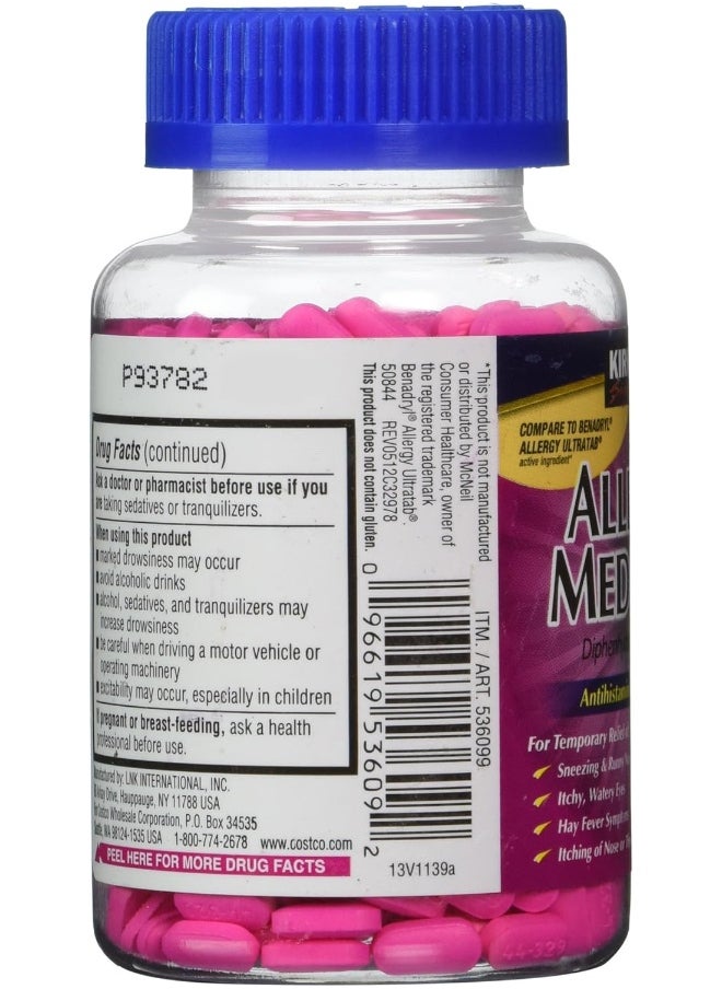 Kirkland Signature KIRKLAND SIGNATURE - Allergy Medicine Diphenhydramine Hci 25mg - 600 Mini Tabs  - Image 4