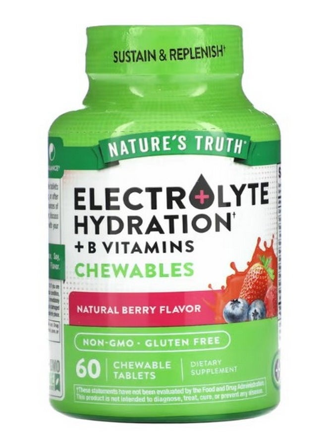 Nature's Truth Electrolyte Hydration  B Vitamins Chewables Natural Berry 60 Chewable Tablets  - Image 1