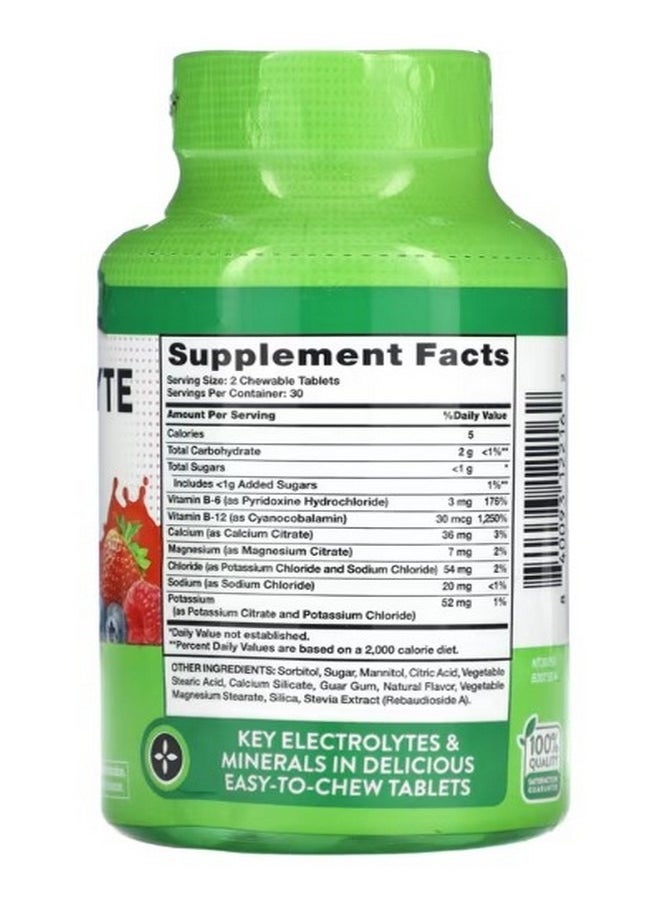 Nature's Truth Electrolyte Hydration  B Vitamins Chewables Natural Berry 60 Chewable Tablets  - Image 2