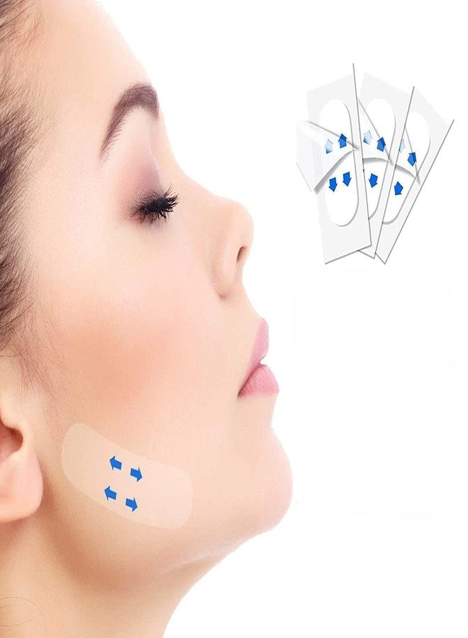 Waexlla Invisible Thin Face Sticker V-Shape Face Lift Tape | Facial Line Wrinkle Sagging Skin Lifting Tape for Double Chin Jowls (Transparent) (40 Pcs) - Image 1