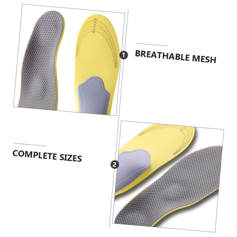 Balacoo Arch Support Insoles for Men 40-46 Gray Sweat Absorption Pads for Flat Feet Overpronation - Image 4