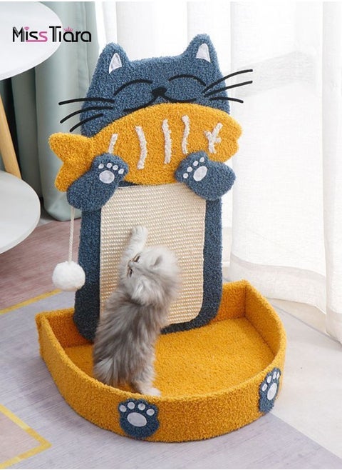 Cat Scratching Board, Creatively Designed Pet Cat Scratching Pads with Cat bed and Cat toys ball All in one