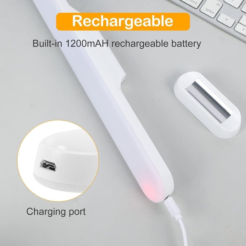 1 pcs Under Cabinet Lights,Rechargeable Battery Led Lights Bar,Dimmable Led Light Bar With 3 Color Modes,USb Rechargeable,Wall mounted, Closet, Mirror, Bedside,Kitchen Lighting,30×3.8×5cm - Image 3