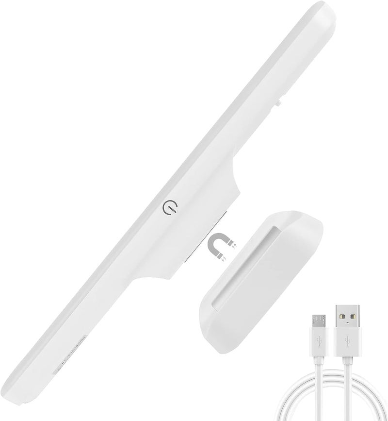 1 pcs Under Cabinet Lights,Rechargeable Battery Led Lights Bar,Dimmable Led Light Bar With 3 Color Modes,USb Rechargeable,Wall mounted, Closet, Mirror, Bedside,Kitchen Lighting,30×3.8×5cm - Image 1