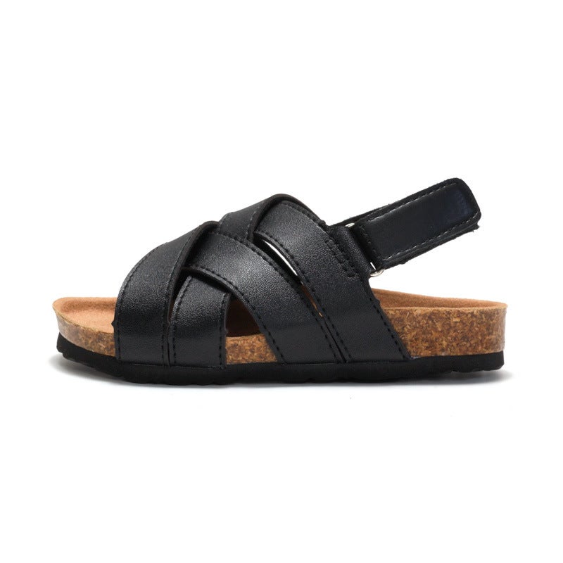 Ruizu Spring and Summer Children's Cork Sandals Student Boys' One-word Shoes Baby Girls' Flip Flops Trendy Beach Korean Style - Image 5
