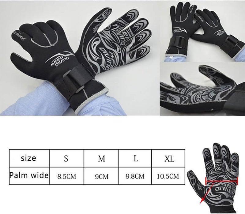klarako 3mm Neoprene Adult Men Women Wetsuit Gloves Kayak Canoe Scuba Diving Swimming Surfing Sailing Water Sports Warm Gloves Size S XL - Image 5
