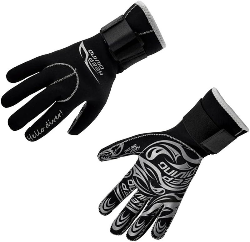 klarako 3mm Neoprene Adult Men Women Wetsuit Gloves Kayak Canoe Scuba Diving Swimming Surfing Sailing Water Sports Warm Gloves Size S XL - Image 1
