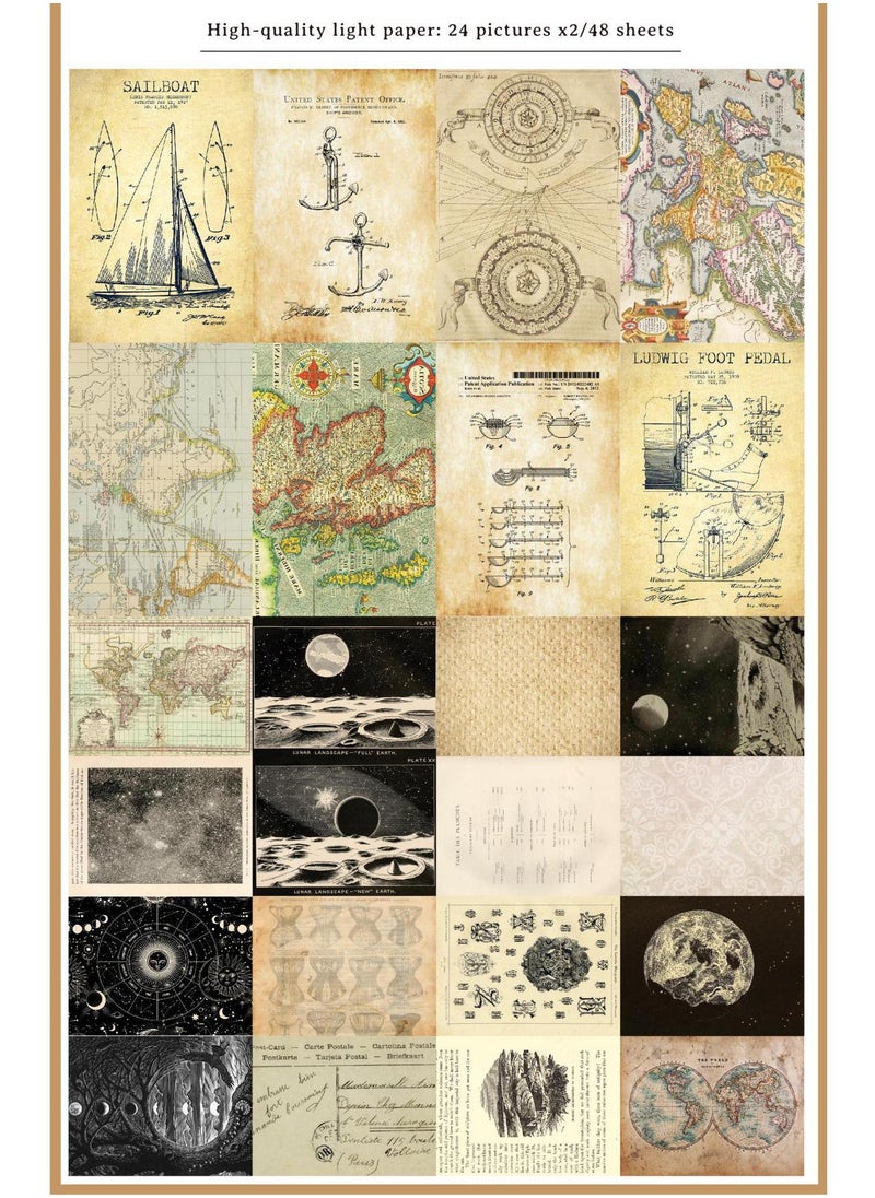 Y&D - 270 Pcs Vintage Material Pack Stickers-(Memory Space) For Hand Ledger Diy Stickers - Image 1