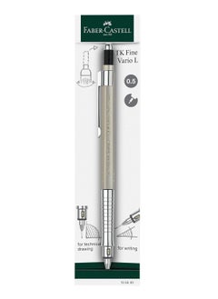 Faber-Castell Mechanical Pencil TK-Fine Vario L 0.5mm Champagne Gold, Soft: anti-lead cushion mechanism for general writing hard: lead fixing mechanism for drawing and design