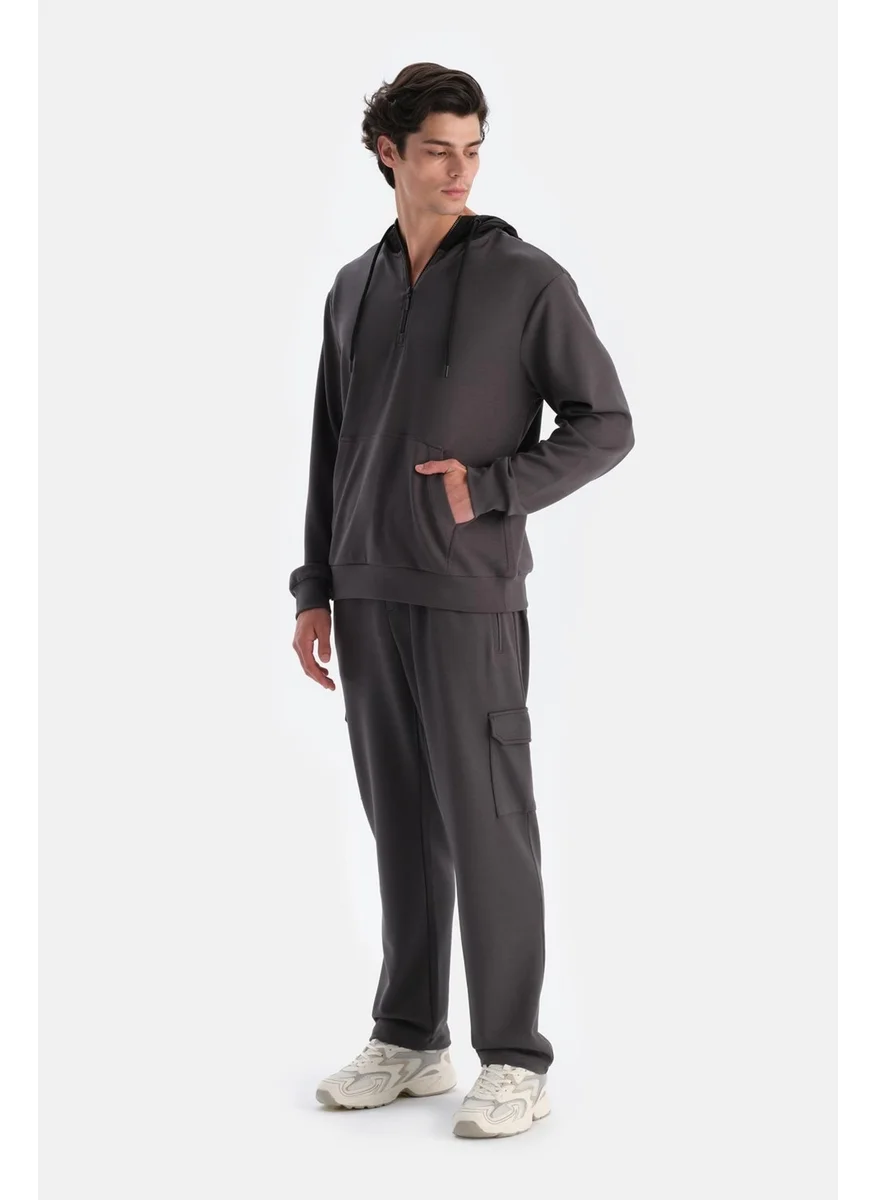 داجي Anthracite Men's Hooded Modal Sweatshirt