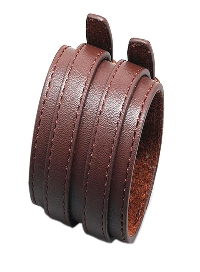 THE MEN THING DUSKFANG STRAP BROWN - Genuine Braided Leather Bracelet Set for Men & Boys (8 inch) - Image 1