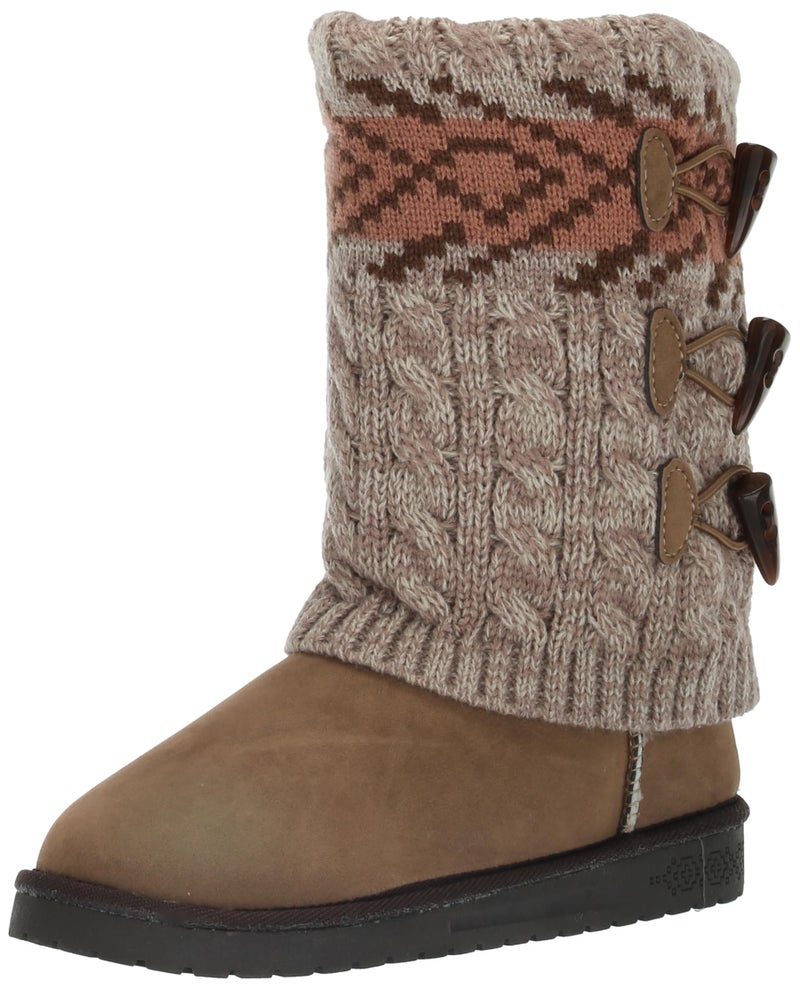 Essentials by MUK LUKS Women's Cheryl Boots, Oatmeal, 10