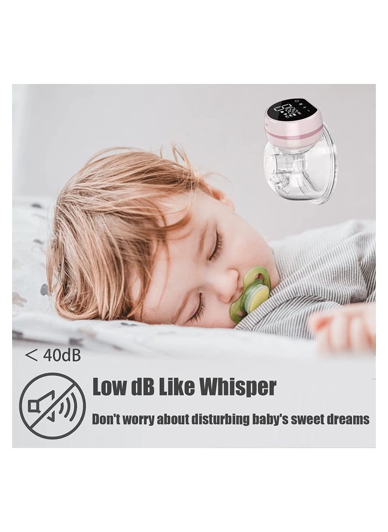 Gonice Wearable Hands Free Breast Pump Wireless Portable Low Noise Invisible Electric Integrated Breast Pump Leel Extractor with LED Display  - Image 2