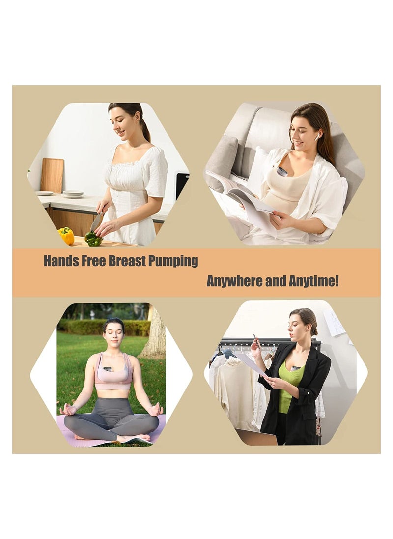 Gonice Wearable Hands Free Breast Pump Wireless Portable Low Noise Invisible Electric Integrated Breast Pump Leel Extractor with LED Display  - Image 4