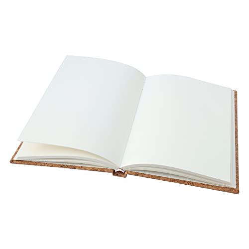 INNAXA Hardbound Diary, Blank Notebooks, A5 (6 x 8) Blank Page Notebook, Hardcover Sketchbook Journal Unlined, 120gsm Thick Paper, 80 Sheets/160 Pages Per Book, (Cork Eco-friendly, A5-Plain) - Image 3