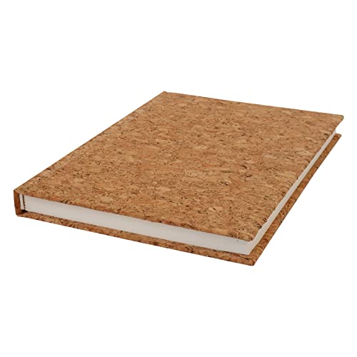 INNAXA Hardbound Diary, Blank Notebooks, A5 (6 x 8) Blank Page Notebook, Hardcover Sketchbook Journal Unlined, 120gsm Thick Paper, 80 Sheets/160 Pages Per Book, (Cork Eco-friendly, A5-Plain) - Image 1