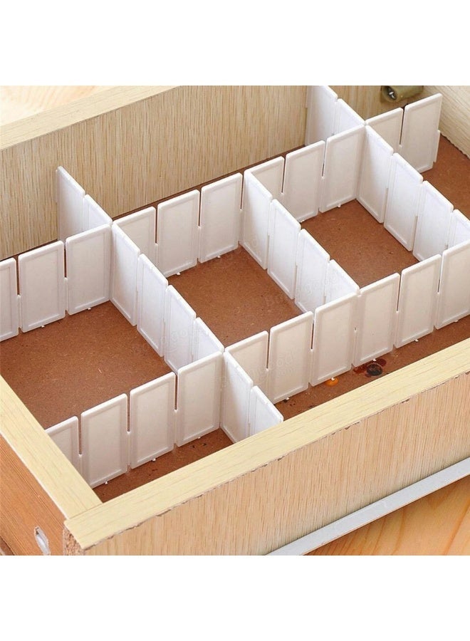 مجموعة منظم تخزين شبكي لتقسيم درج قابل للتعديل بتصميم مستطيل من 4 قطع - Image 1