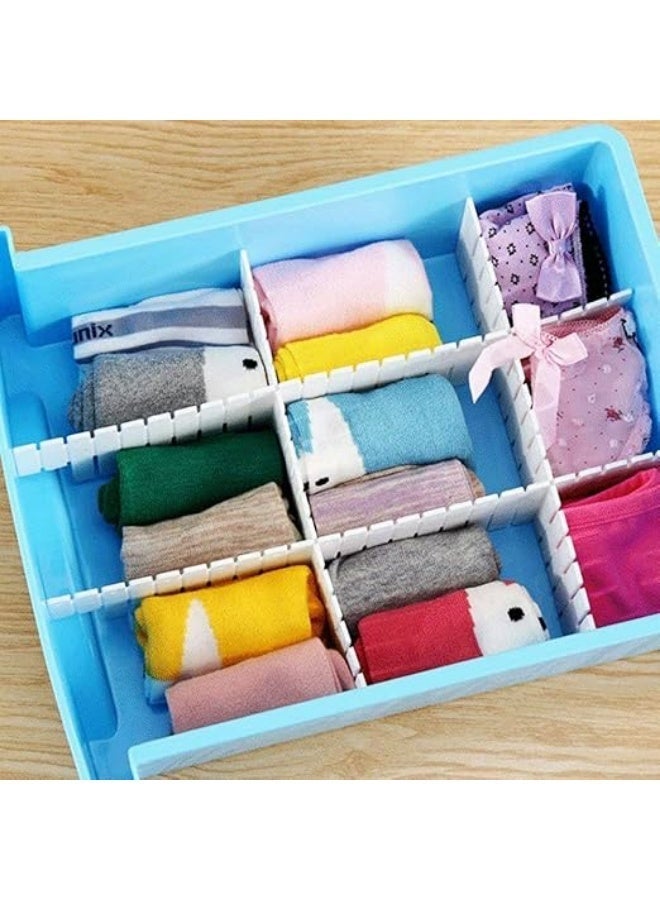 مجموعة منظم تخزين شبكي لتقسيم درج قابل للتعديل بتصميم مستطيل من 4 قطع - Image 3