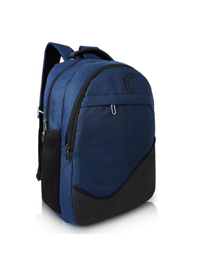 Half Moon Half Moon 30L Water Resistant 15.6 Inch Laptop Backpack For Men's|School Bag For Boys Girls|Office Bag Pack For Men's/Office Back Packed For Women's With Padded Laptop Compartment (Navy Blue), Medium  - Image 1