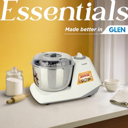 Glen Automatic Electric Atta Maker Machine, 3 Litre, 650W, Dough Kneader, Dough Mixer with Large Stainless Steel Bowl with Lid, Hands-free kneading - White (SA3032DM) - Image 2