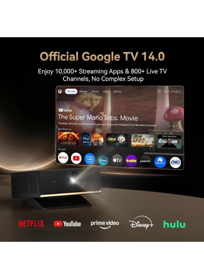 wanbo X7 Pro Max Smart Projector, 1500 ANSI Native 1080P FHD Home Cinema, Google TV & Android 14, MEMC HDR10, 3500:1 Contrast, Dolby Audio 20W Stereo, 2GB RAM 32GB Storage, Wi-Fi 6? Bluetooth 5.0, HDMI 2.1, Up to 300" Display X7 PRO MAX X7 Pro Max - Image 2