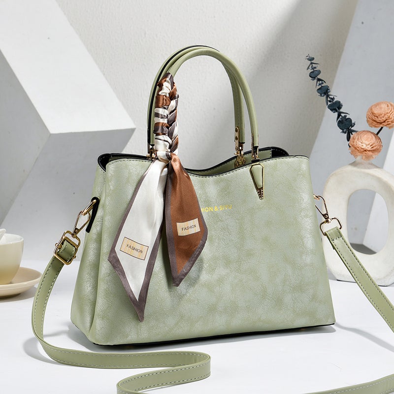 Women's PU Tote Bag with Zipper Closure and Multi-Pocket Interior - Image 5