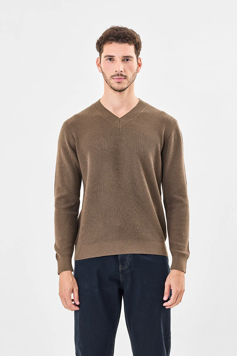 SNITCH V Neck Full Sleeve Sweater
