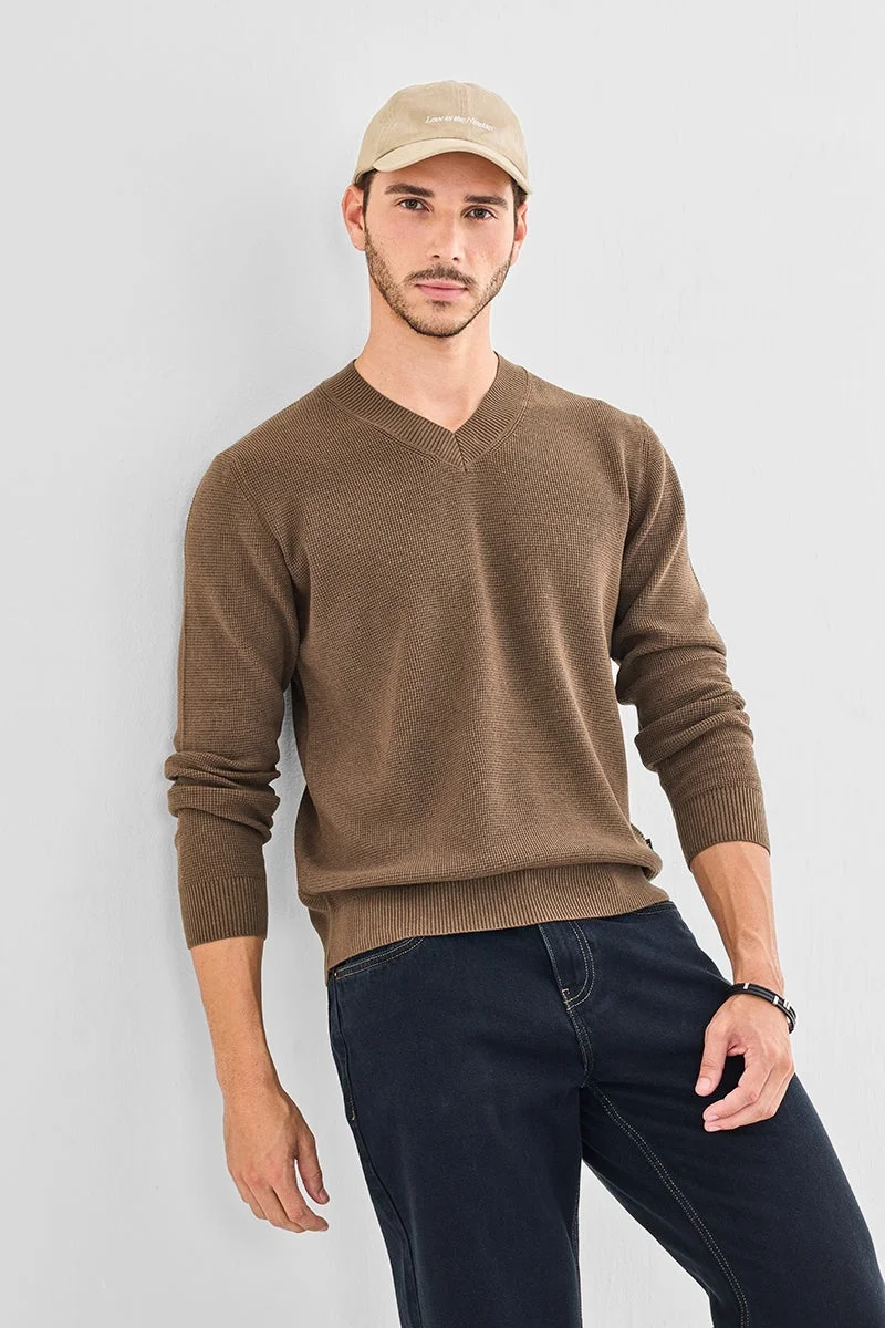 SNITCH V Neck Full Sleeve Sweater