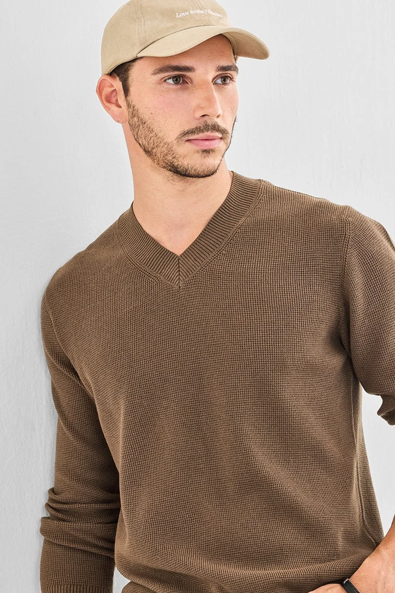SNITCH V Neck Full Sleeve Sweater