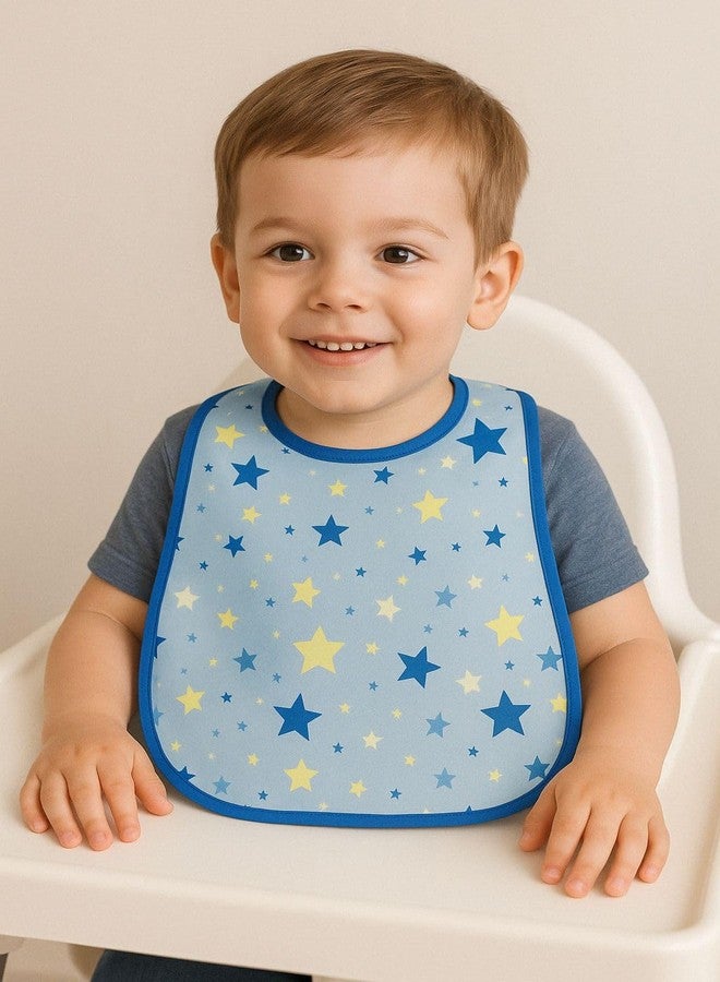 KIDS BASIC Long Silicone Feeding Bib For Baby |Waterproof Bib With Silicone Pocket Backside | Baby Apron (Pack of 1) - Image 4