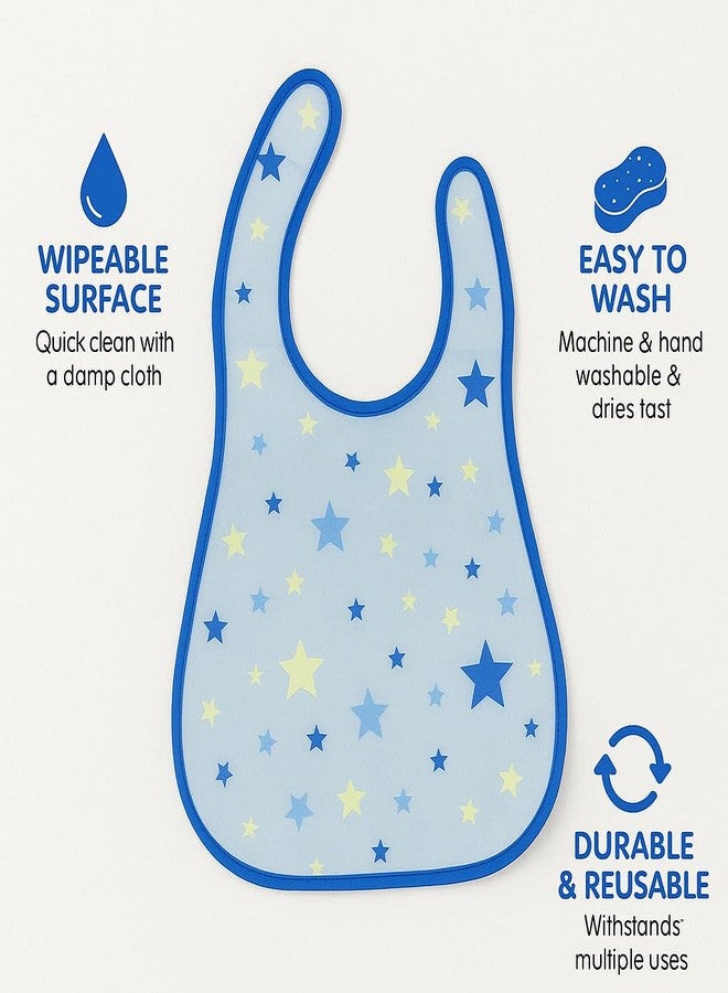 KIDS BASIC Long Silicone Feeding Bib For Baby |Waterproof Bib With Silicone Pocket Backside | Baby Apron (Pack of 1) - Image 2