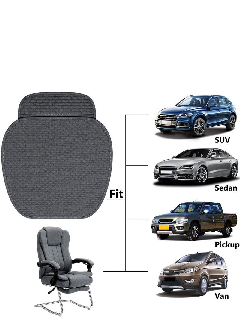Y&D - Car Seat Covers Front Protector Works with 95% of VehiclesAnti-Slip, Cushion Pad for Auto Supplies Prevent Leather Seats from Burning in Summer and Jeans Fading 2 Pcs - Image 1