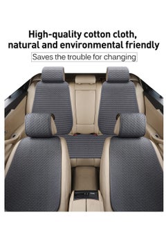 Y&D Car Seat Covers Front Protector Works with 95% of VehiclesAnti-Slip, Cushion Pad for Auto Supplies Prevent Leather Seats from Burning in Summer and Jeans Fading 2 Pcs  - Image 4