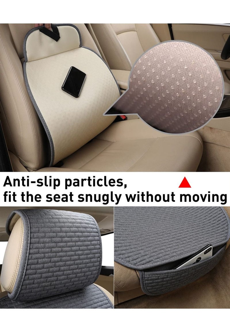 Y&D - Car Seat Covers Front Protector Works with 95% of VehiclesAnti-Slip, Cushion Pad for Auto Supplies Prevent Leather Seats from Burning in Summer and Jeans Fading 2 Pcs - Image 1